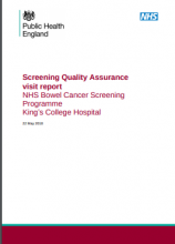 Screening Quality Assurance visit report: NHS Bowel Cancer Screening Programme King’s College Hospital